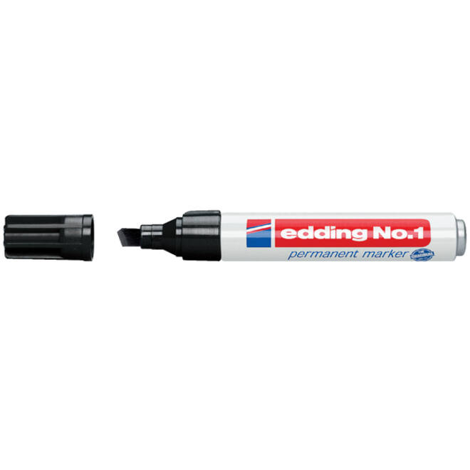 Viltstift edding 1 schuin 1-5mm zwart