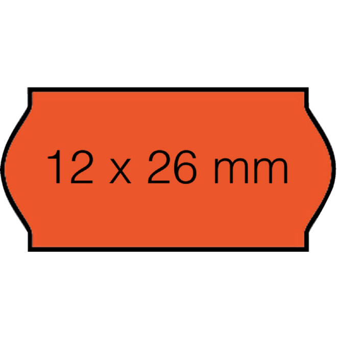 Prijsetiket 12x26mm Sato Samark permanent fluor rood