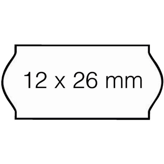 Prijsetiket 12x26mm Open-Data C6 afneembaar wit