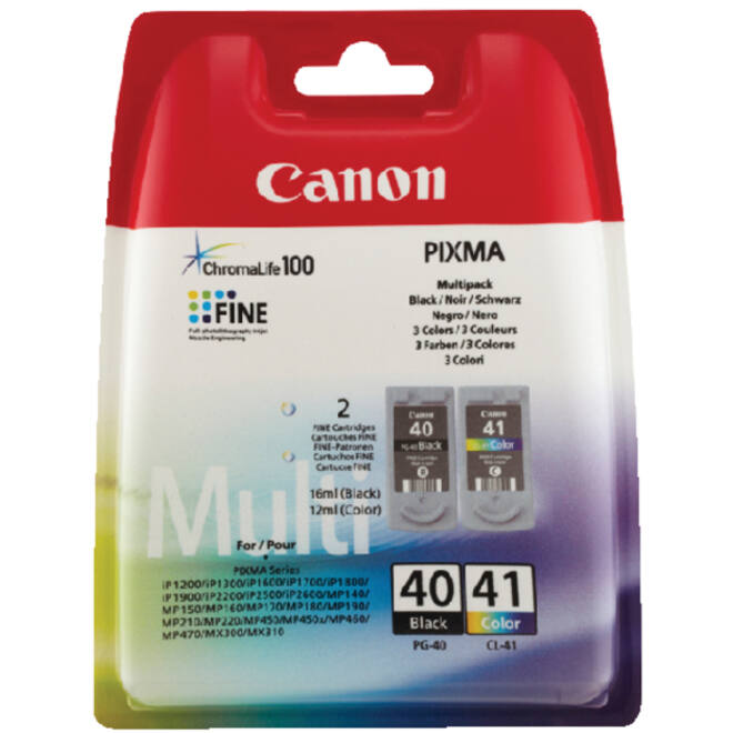 Inktcartridge Canon PG-40 + CL-41 zwart + kleur