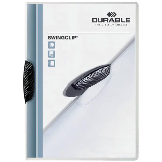 Klemmap Durable Swingclip 30 vellen zwart