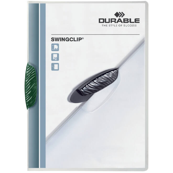 Klemmap Durable Swingclip 30 vellen groen