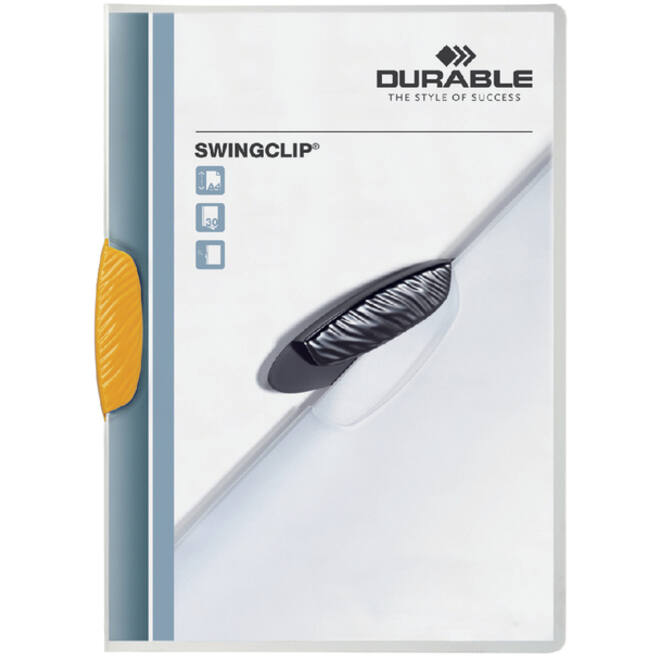Klemmap Durable Swingclip 30 vellen geel
