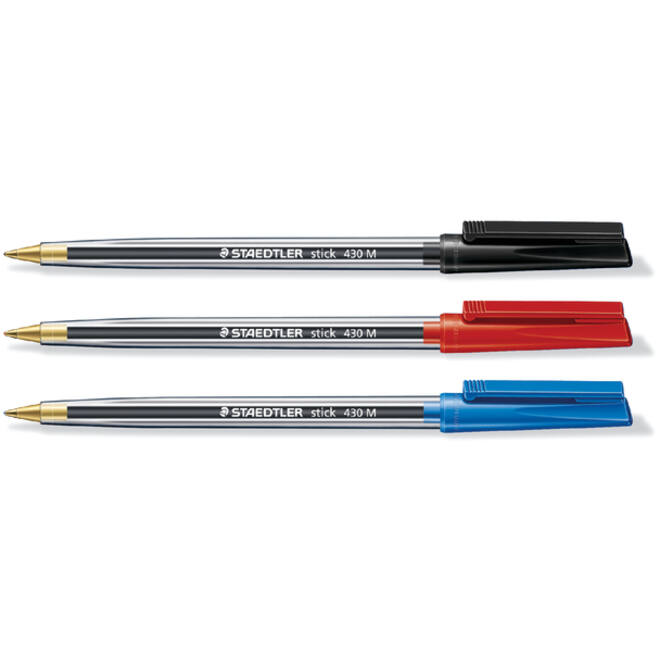 Balpen Staedtler Stick 430 zwart medium