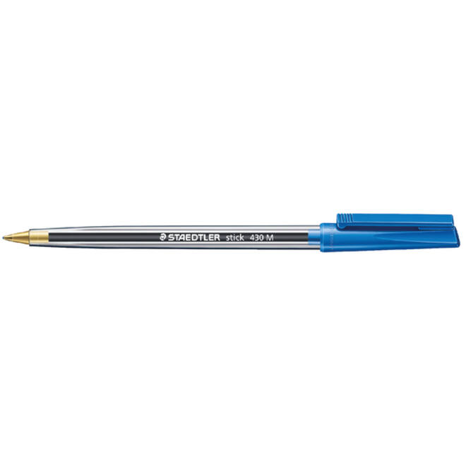 Balpen Staedtler Stick 430 blauw medium