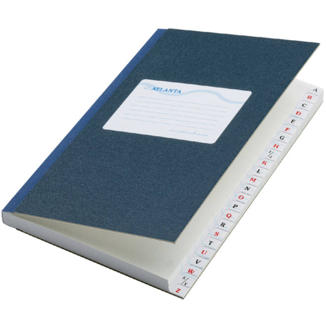 Register Djois Atlanta 165x105mm lijn 192blz met alfabet blauw