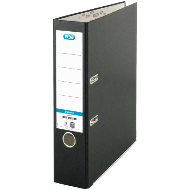 Ordner Elba Smart Original A4 80mm karton zwart gewolkt