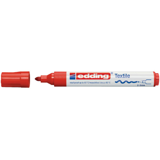 Viltstift edding 4500 textiel rond 2-3mm rood