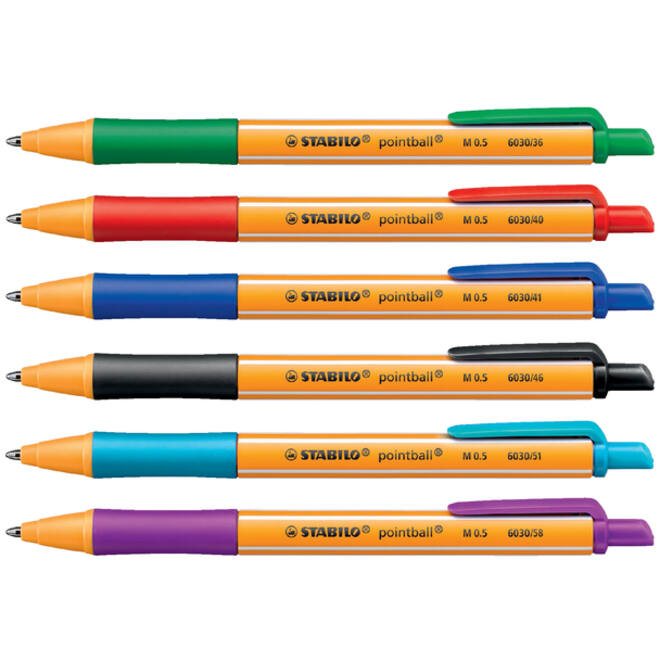Balpen STABILO pointball 6030/46 medium zwart
