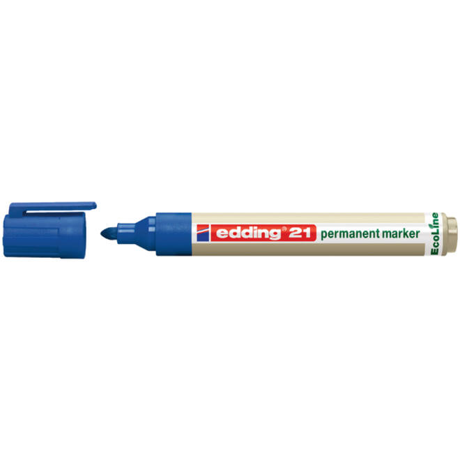 Viltstift edding 21 Ecoline rond blauw 1.5-3mm