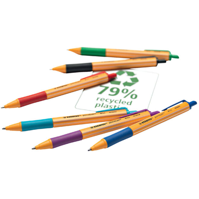 Balpen STABILO pointball 6030/46 medium zwart