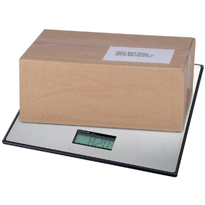 Pakketweger MAUL Global 50kg metalen plateau 32x32cm inclusief batterij zwart