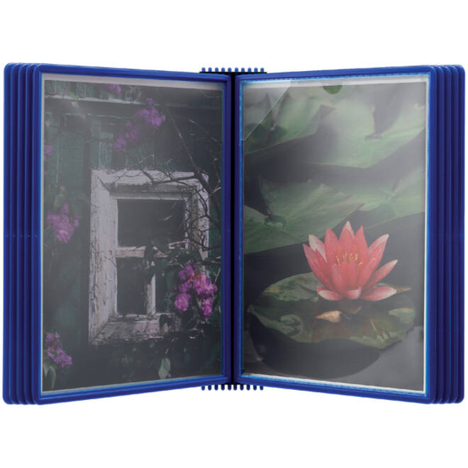 Wandelement Djois Flex-O-Frame premium A4 met 10-tassen blauw