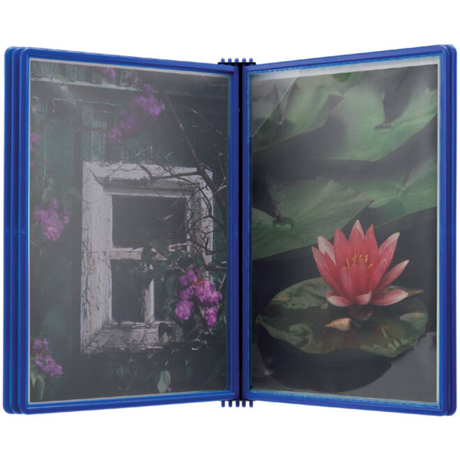 Wandelement Djois Flex-O-Frame A4 met 5 tassen blauw