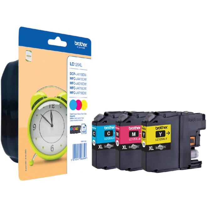 Inktcartridge Brother LC-125XLRBWBP 3 kleuren