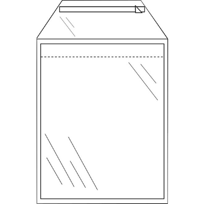 Envelop CleverPack akte A4 220x300mm zelfklevend transparant pak à 50 stuks