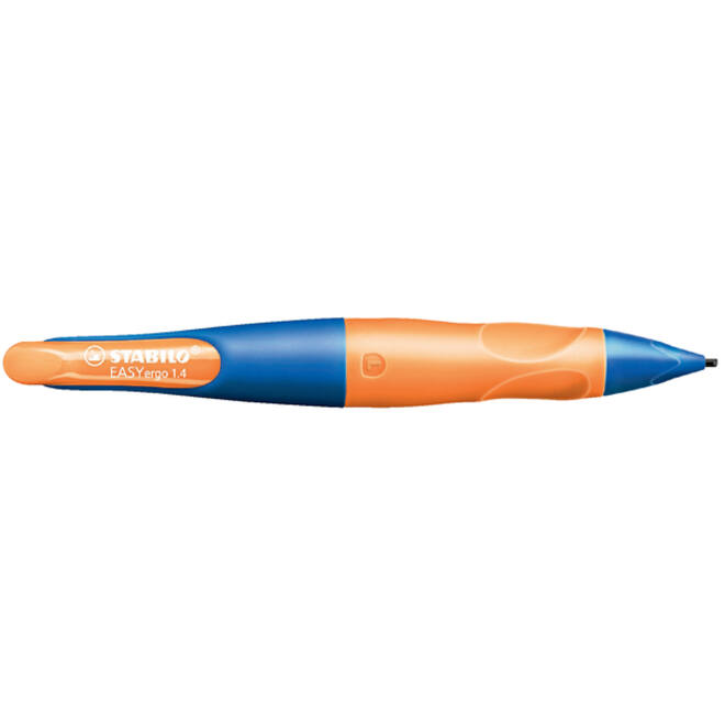 Vulpotlood STABILO Easyergo HB 1.4mm linkshandig ultramarine/neon oranje blister à 1 stuk