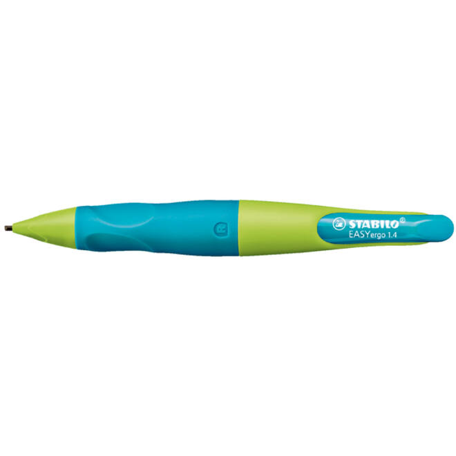 Vulpotlood STABILO Easyergo HB 1.4mm rechtshandig limoen/aquamarine blister à 1 stuk