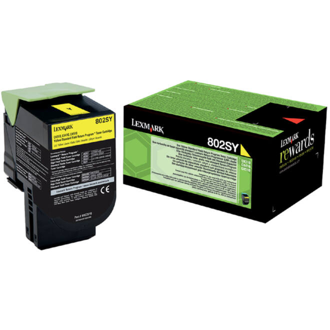 Tonercartridge Lexmark 80C2SY0 prebate geel