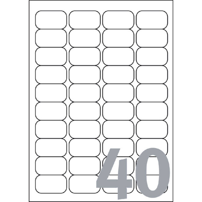 Etiket Avery J8654-25 45.7x25.4mm wit 1000stuks