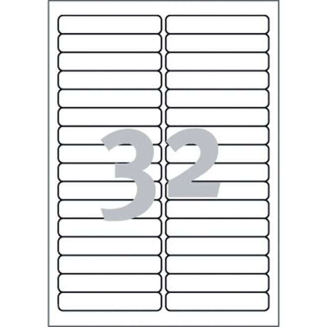 Etiket Avery Zweckform L6031REV-25 96x16.9mm afneembaar wit 800stuks
