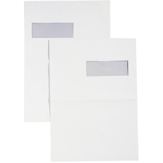 Envelop Hermes akte C4 229x324mm venster 4x11links zelfkl 250stuk