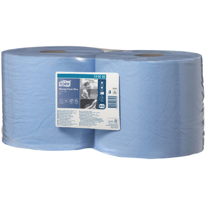 Poetspapier Tork W2 Plus Premium 2-laags 750 vel blauw 130052