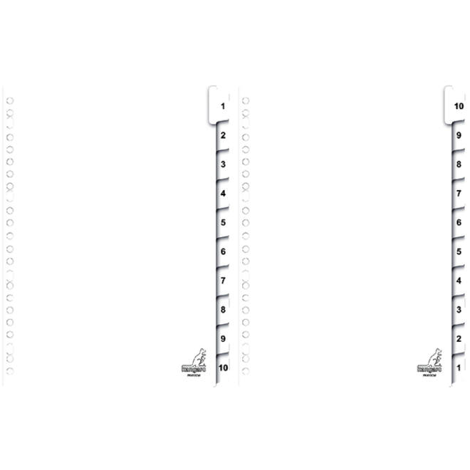Tabbladen Kangaro 23-gaats PK410CM 1-10 genummerd karton