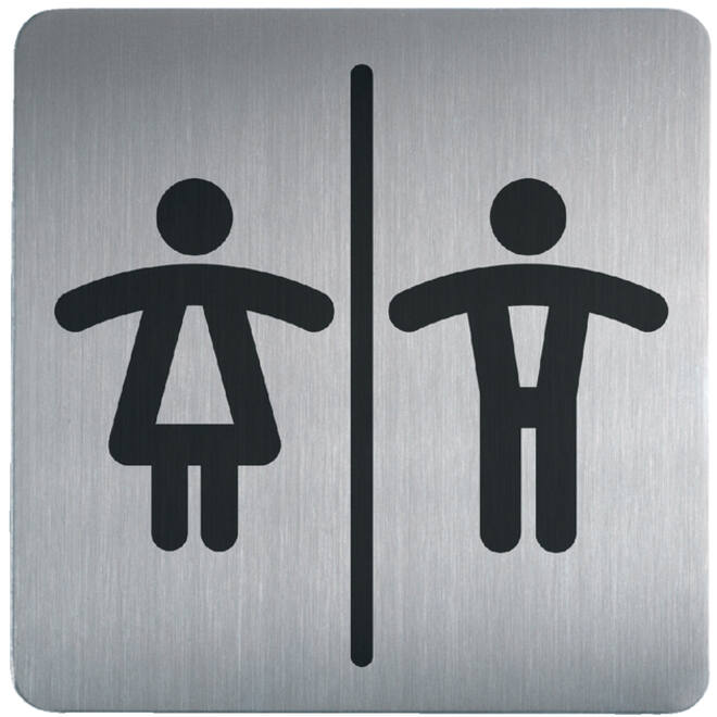 Infobord pictogram Durable 4958 vierkant wc dames/heren 150