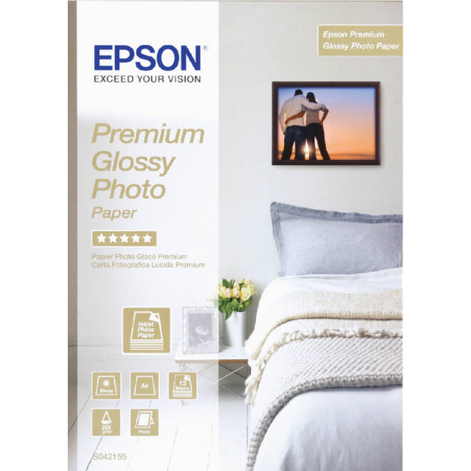 Inkjetpapier Epson S042155 A4 premium glans 225gr