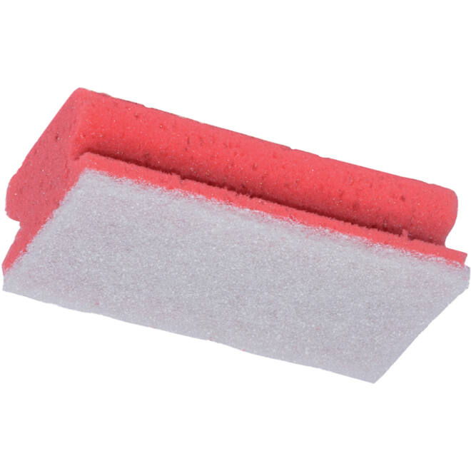 Schuurspons Cleaninq met greep 140x70x42mm rood/wit 5 stuks
