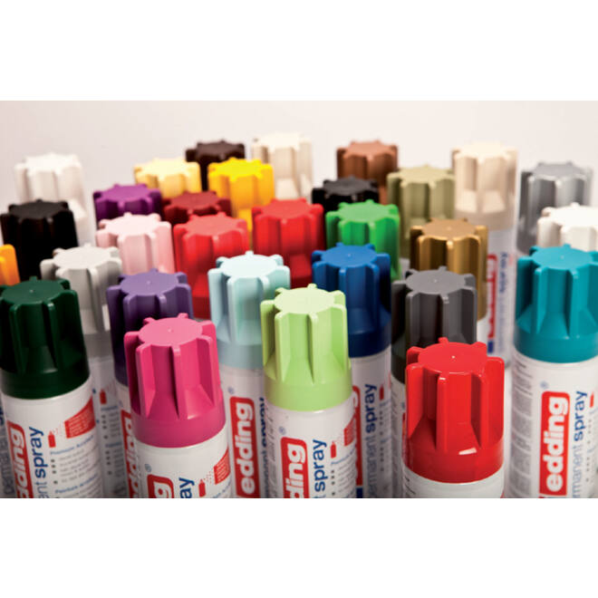 Verfspuitbus edding 5200 permanent spray glossy diepzwart