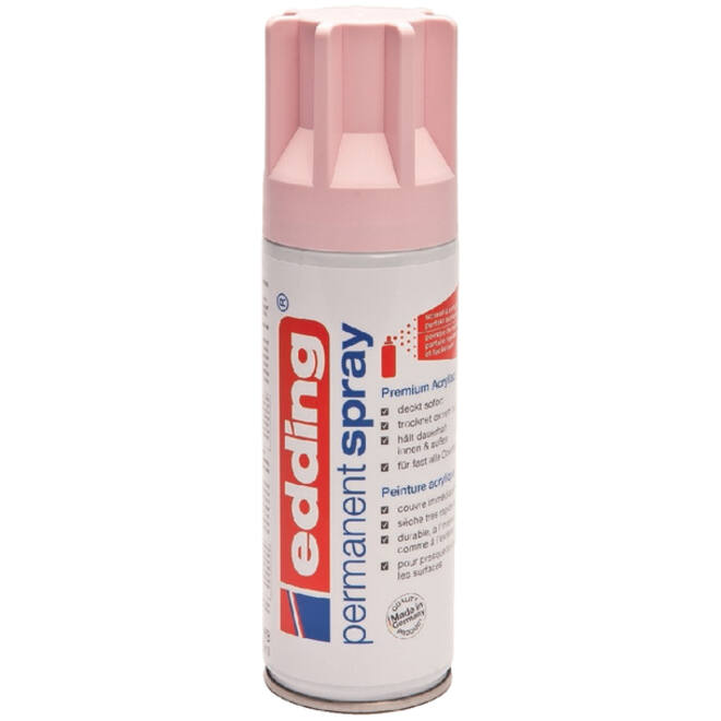 Verfspuitbus edding 5200 permanent spray mat pastelroze