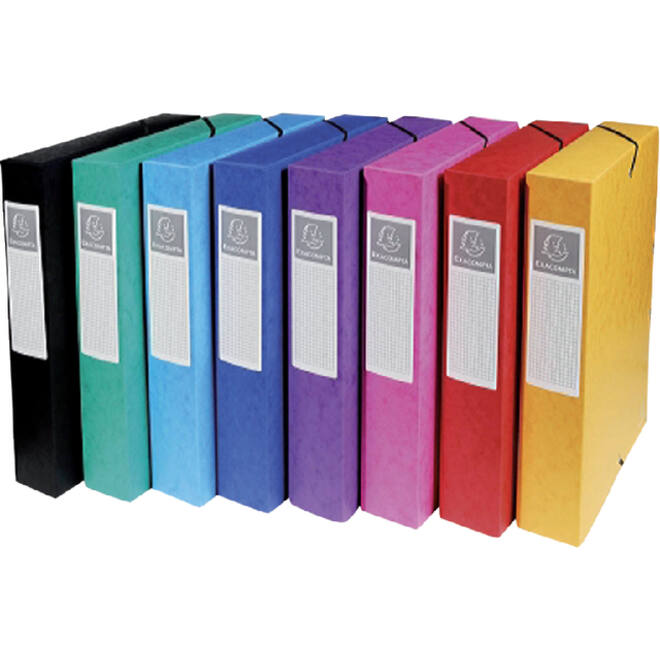 Elastobox Exacompta A4 60mm 600gr assorti