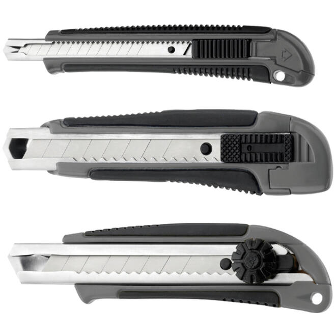 Snijmes Westcott professional 18mm met draaisluiting grijs/zwart