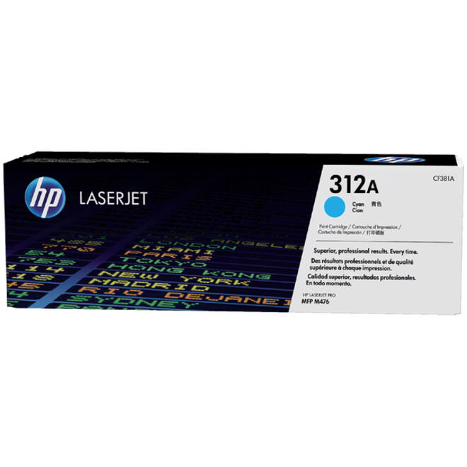 Tonercartridge HP CF381A 312A blauw