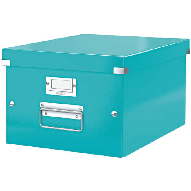 Opbergbox Leitz WOW Click & Store 281x200x370mm ijsblauw