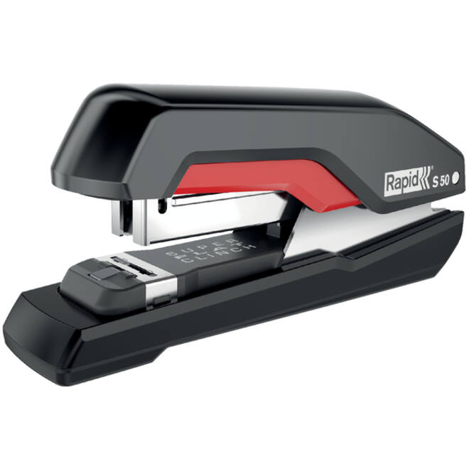 Bureaunietmachine Rapid Supreme fullstrip S50 60 vel zwart/rood