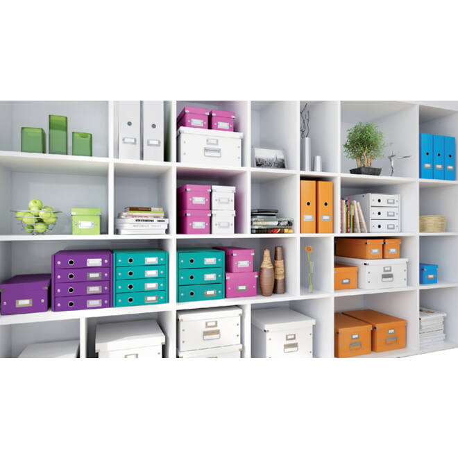 Opbergbox Leitz WOW Click & Store 281x200x370mm paars