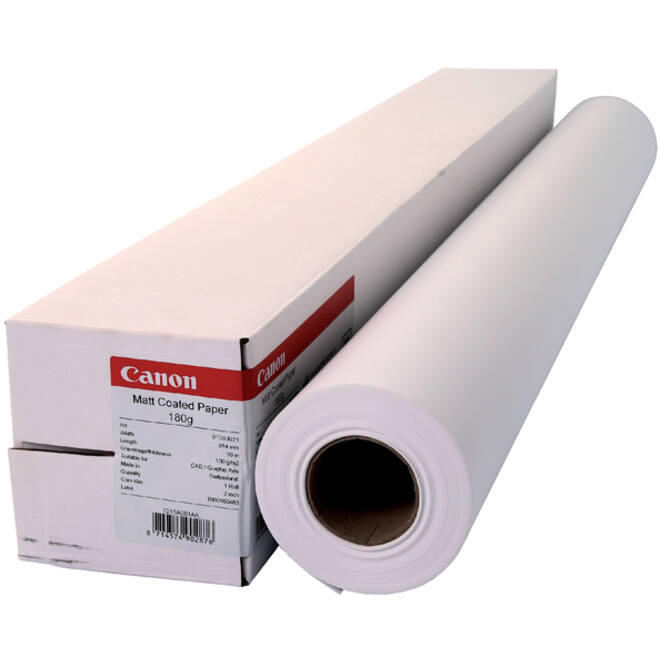 Inkjetpapier Canon 914mmx30m 180gr mat gecoat