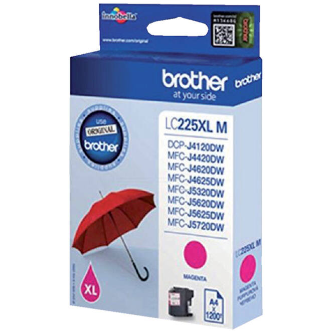 Inktcartridge Brother LC-225XLM rood