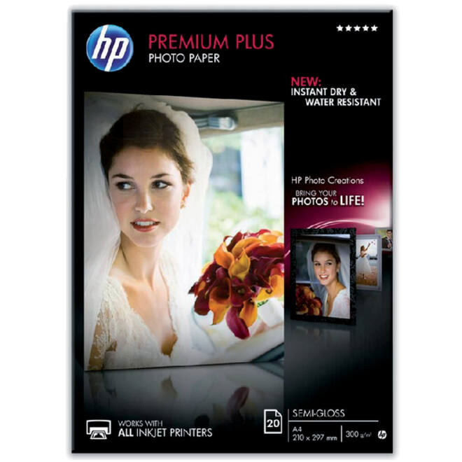 Inkjetpapier HP CR673A A4 semi glossy 300gr 20vel