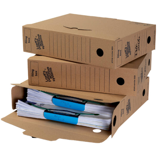 Archiefdoos Loeff Filing Box 3003 folio 345x250x80mm karton