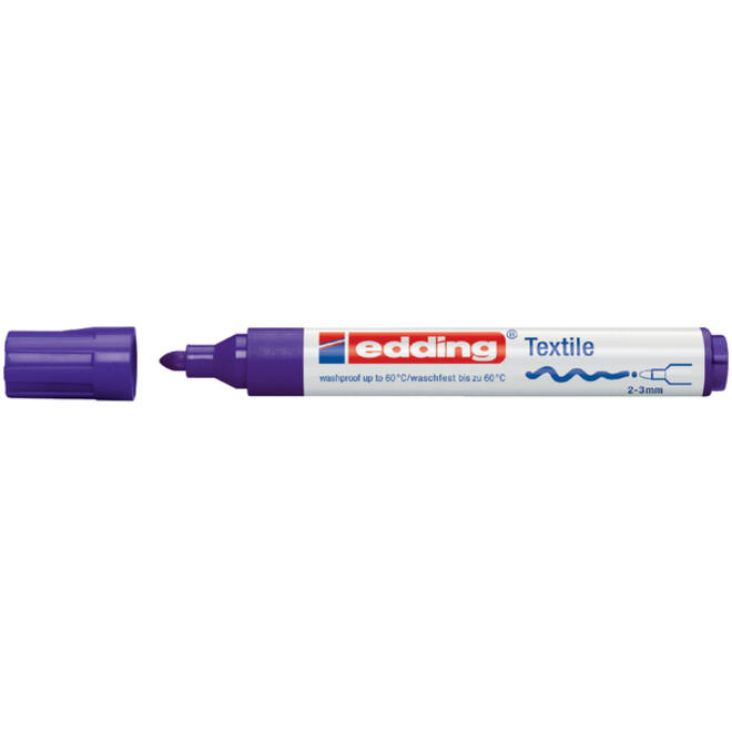 Viltstift edding 4500 textiel rond 2-3mm violet