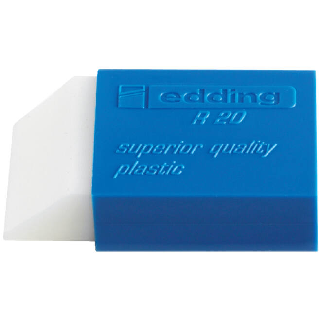 Gum edding R20 45x24x10mm met blauwe houder kunststof wit
