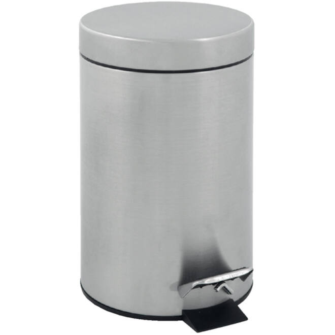 Afvalbak pedaalemmer RVS mat rond 3 liter