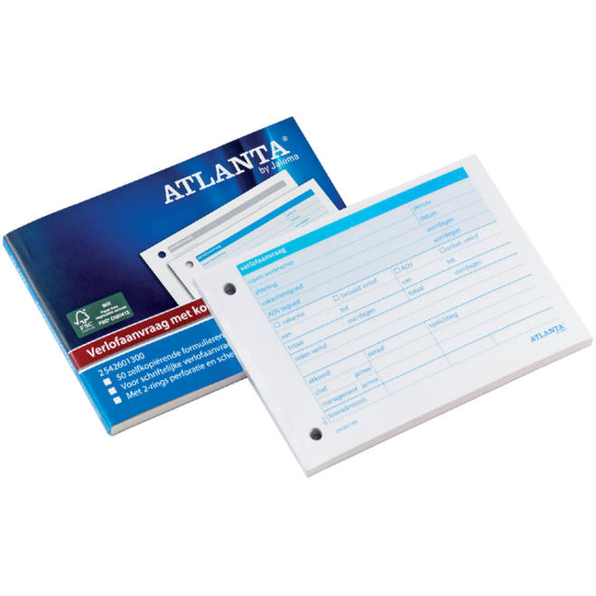 Verlofaanvraag Djois Atlanta A6 105x148mm zelfkopierend 50vel