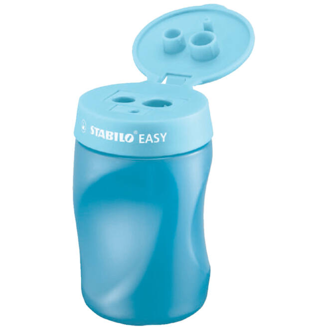 Puntenslijper STABILO Easy 4502 3 in 1 rechtshandig blauw