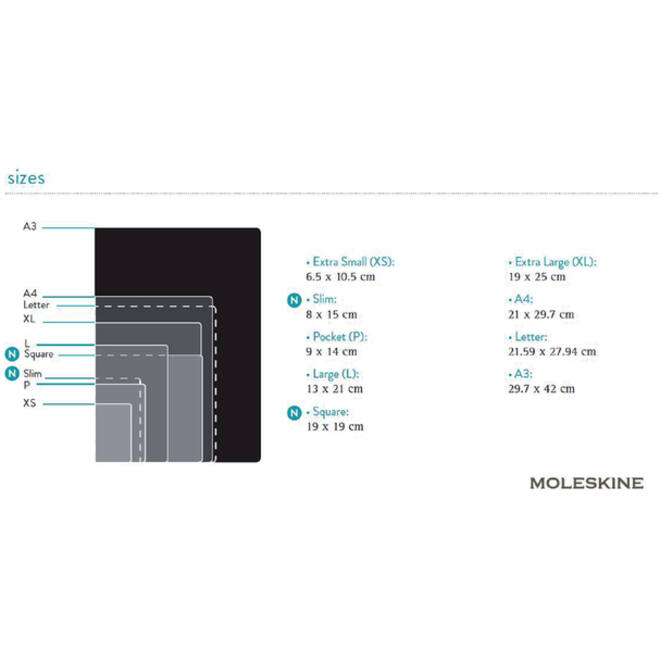 Notitieboek Moleskine large 130x210mm lijn hard cover zwart