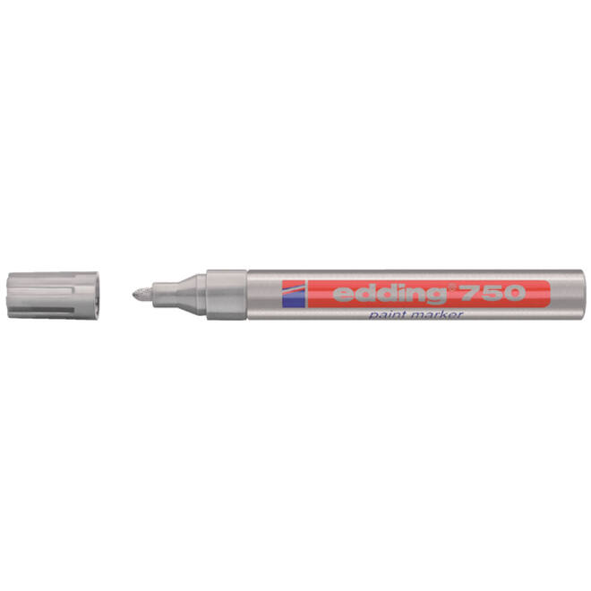 Viltstift edding 750 lakmarker rond 2-4mm zilver